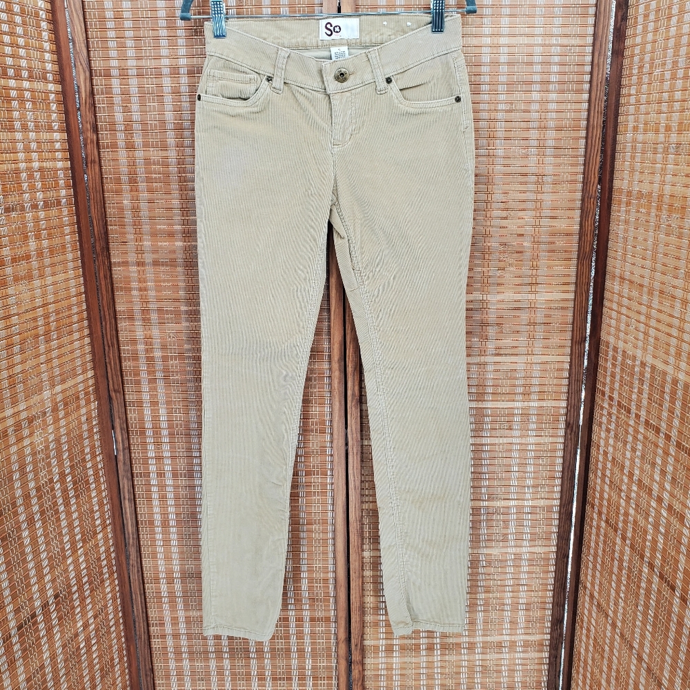 ♡ SO Women's Beige Corduroy Skinny Jeans Size 5